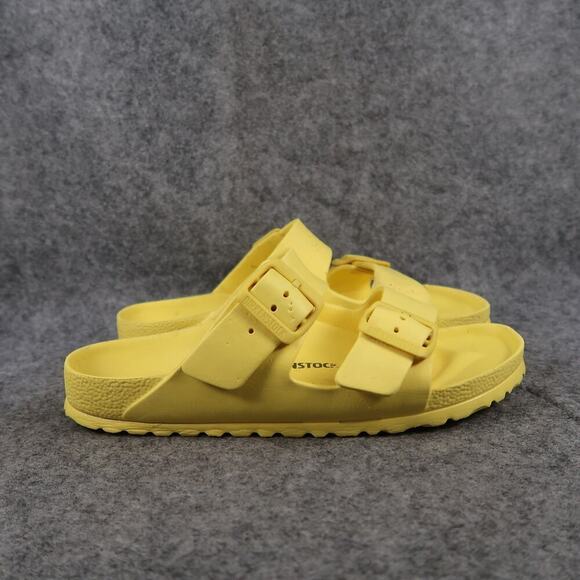 Birkenstock Shoes Womens 37 Sandals Arizona Slide Eva Double Strap Yellow Flats - Picture 1 of 12
